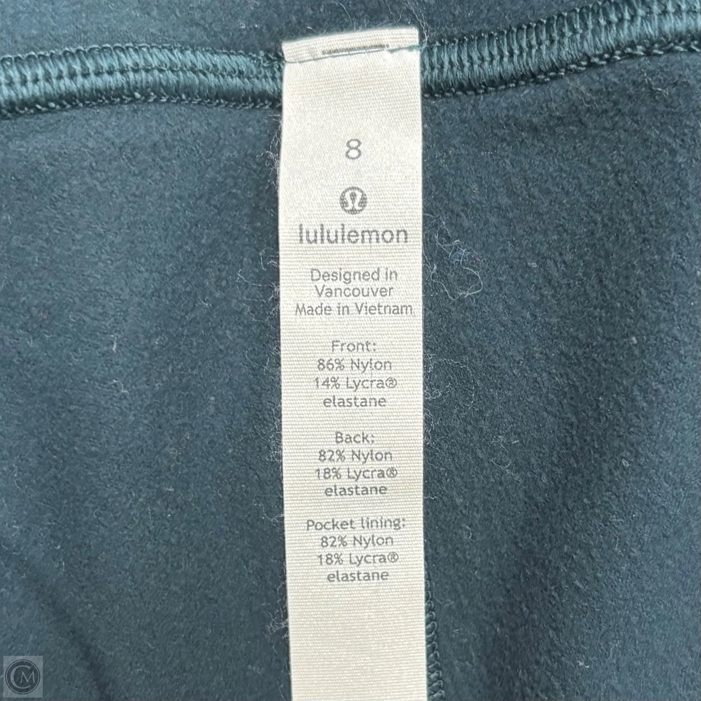 Athletic Leggings By Lululemon In Teal, Size: M