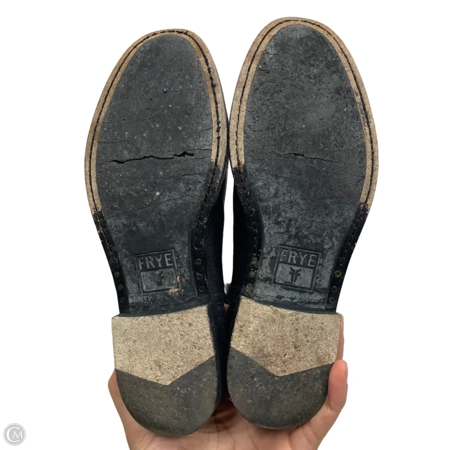 Boots Designer By Frye In Black, Size: 6