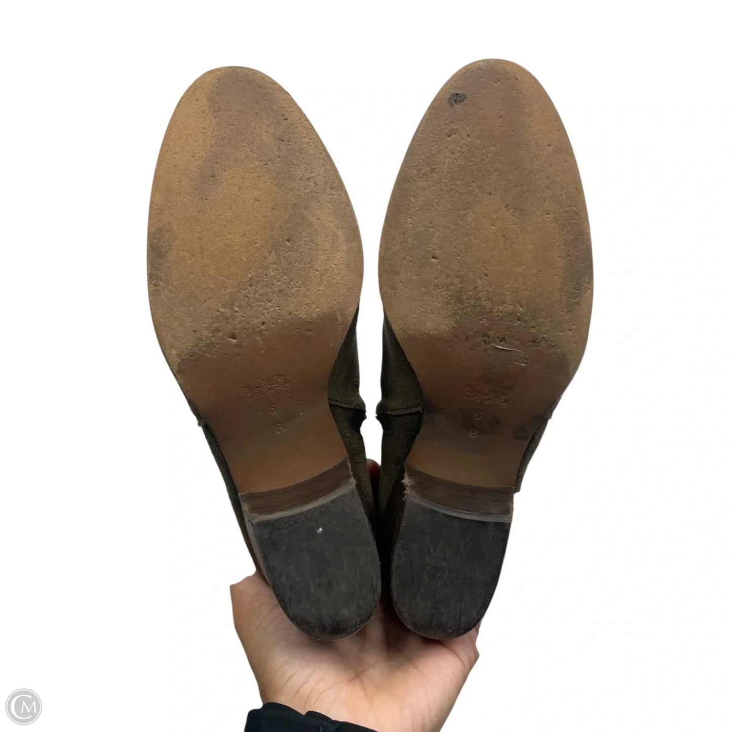 Boots Designer By Coach In Green, Size: 6