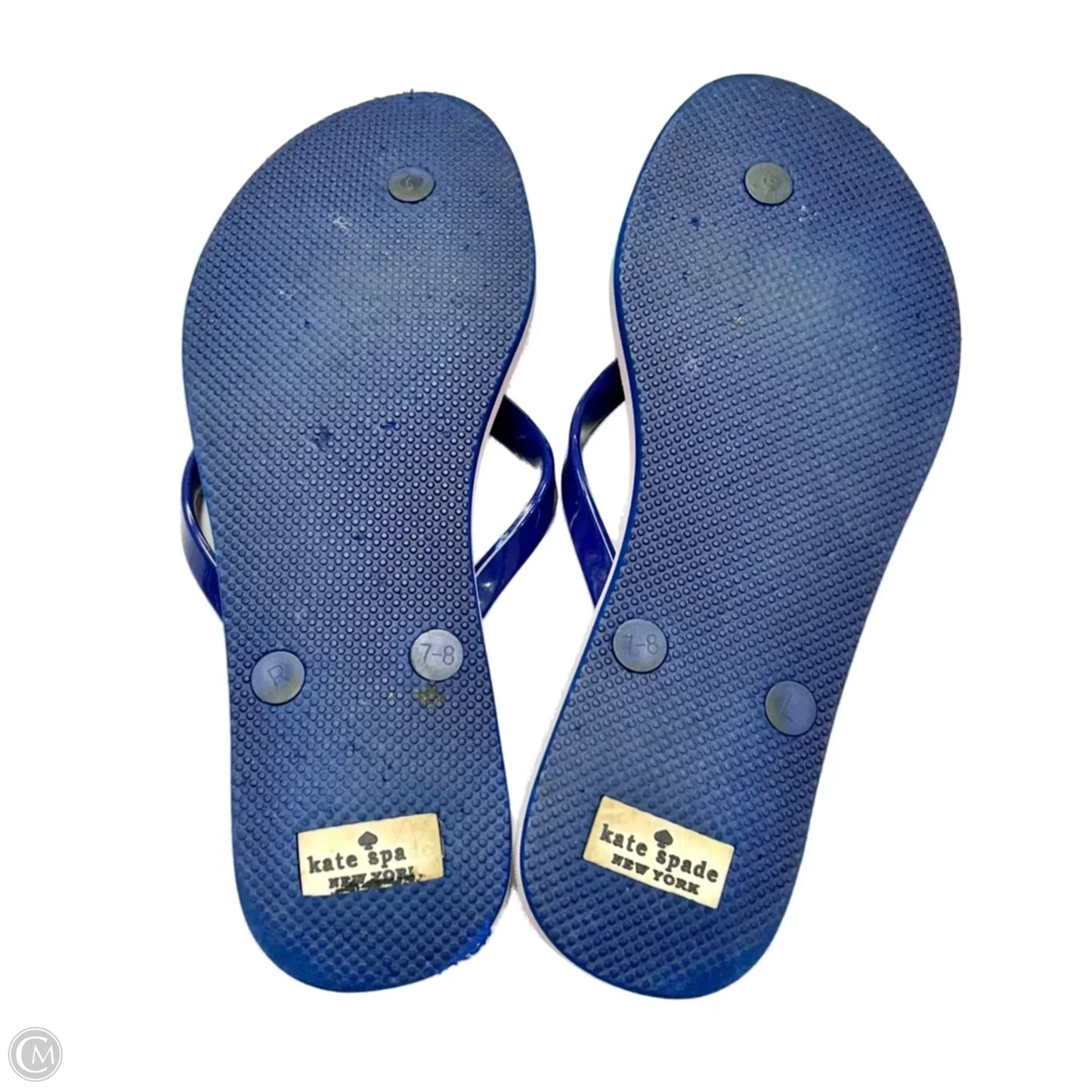 Sandals Designer By Kate Spade In Blue & Pink, Size: 8