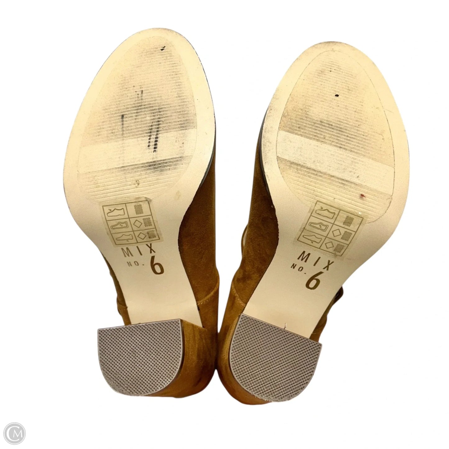 Shoes Heels Block By Mix No 6 In Brown, Size: 8