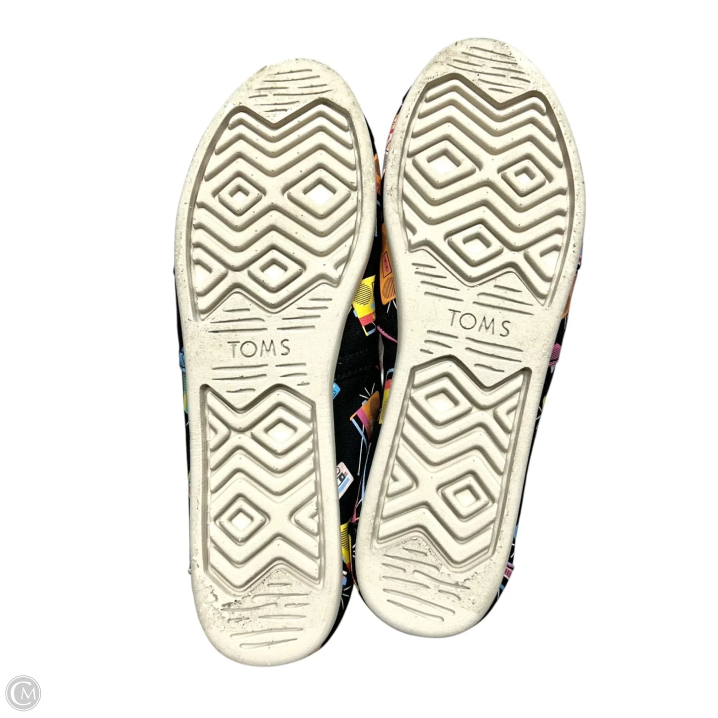 Shoes Flats By Toms In Black & Pink, Size: 9