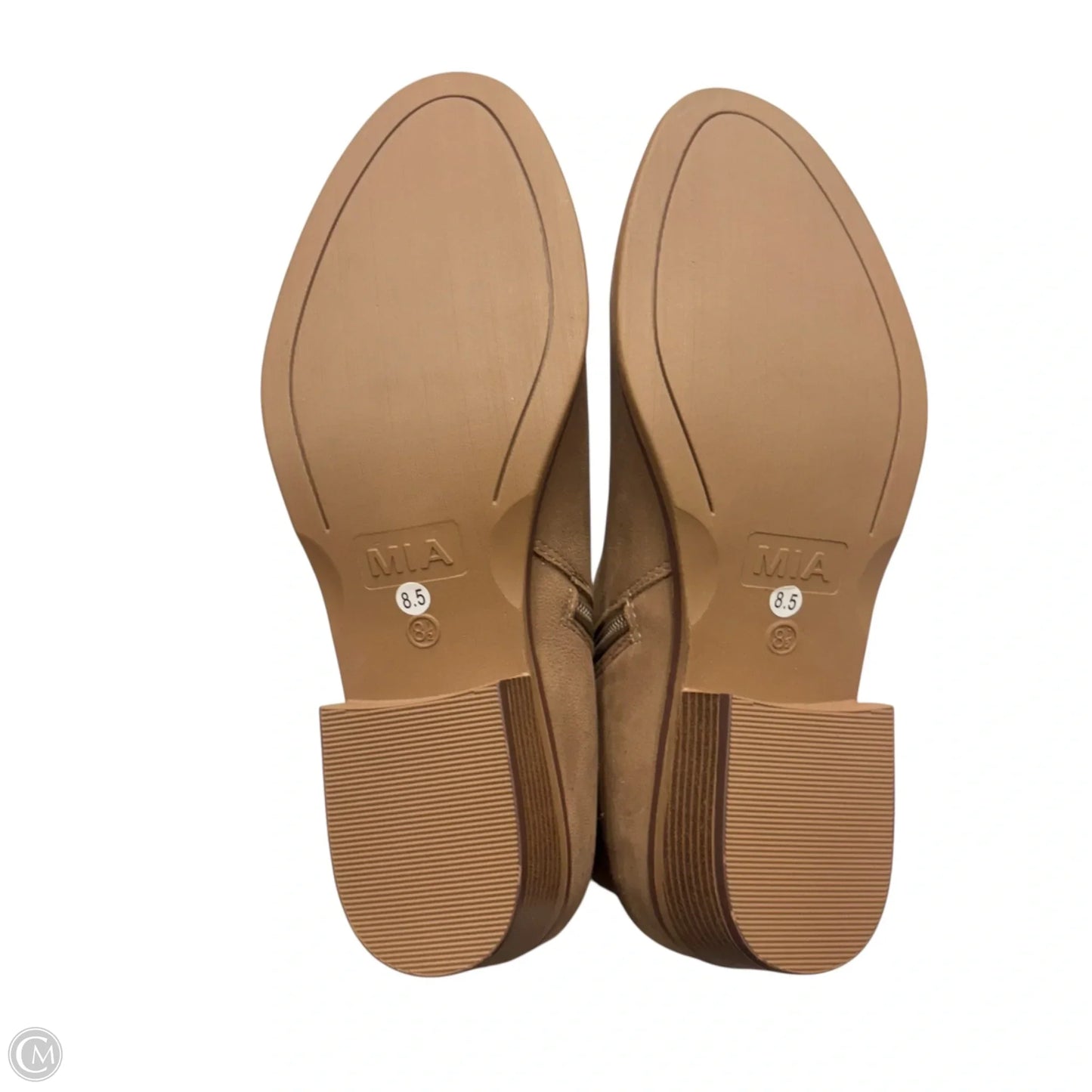 Boots Ankle Heels By Mia In Tan, Size: 8.5