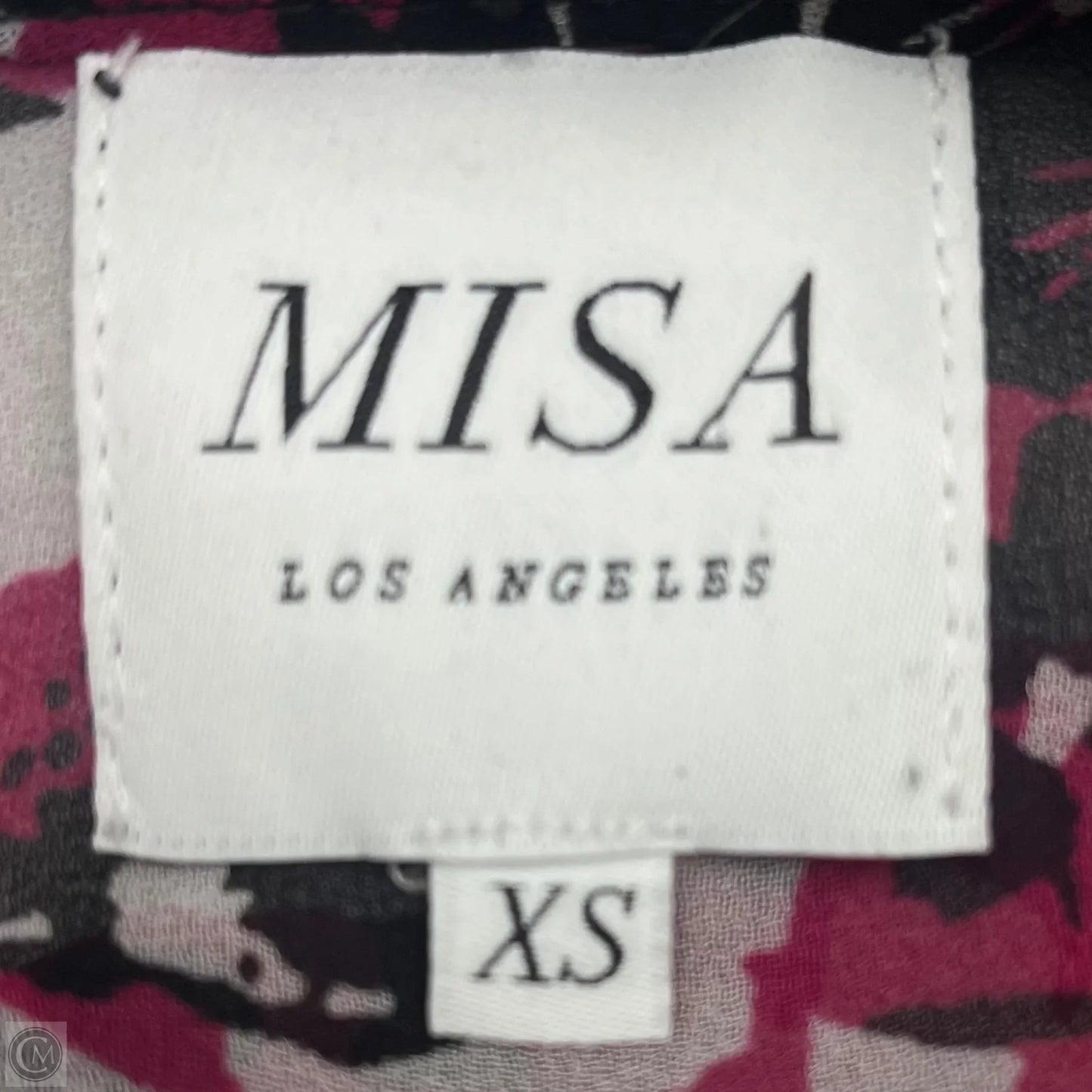 Blouse Designer By Misa In Black & White, Size: Xs