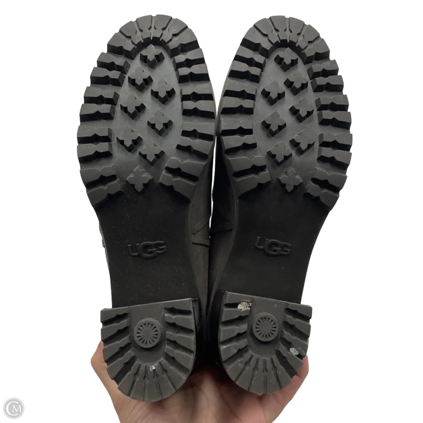 Boots Designer By Ugg In Grey, Size: 10