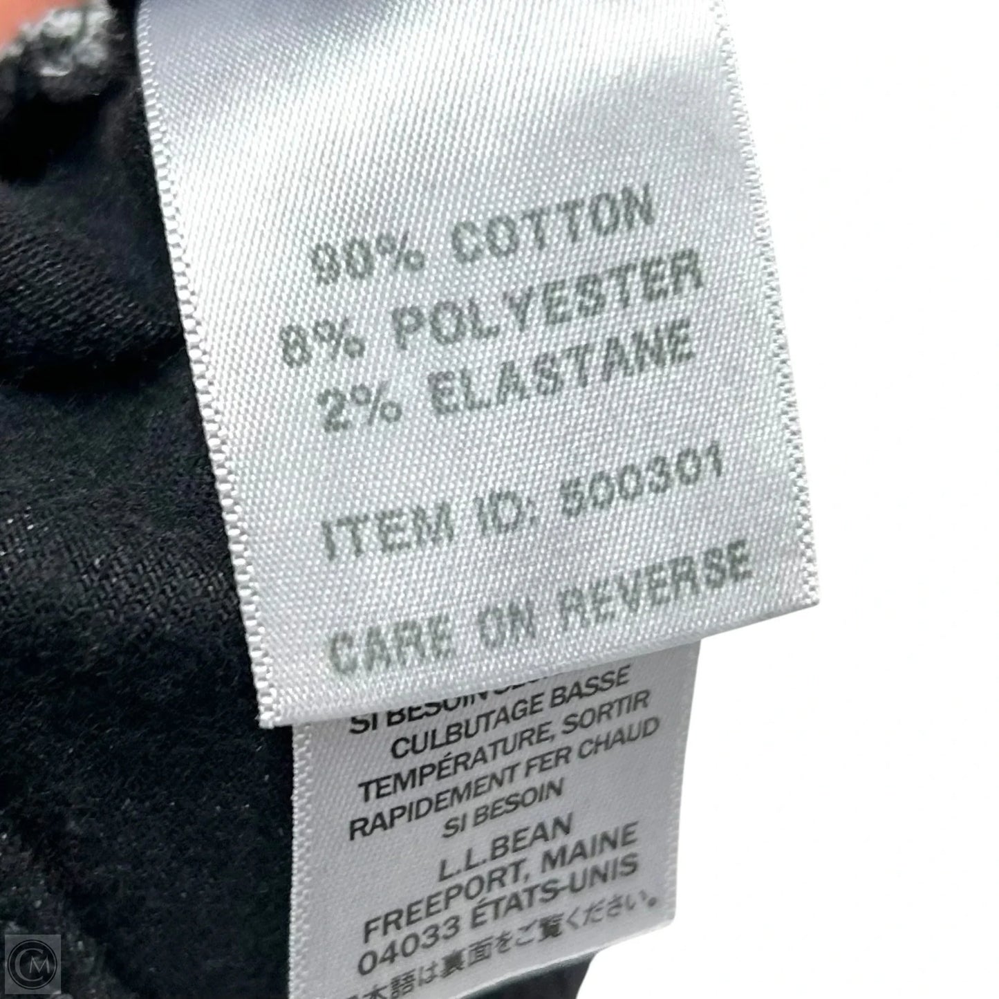 Jeans Straight By L.l. Bean In Black Denim, Size: 10