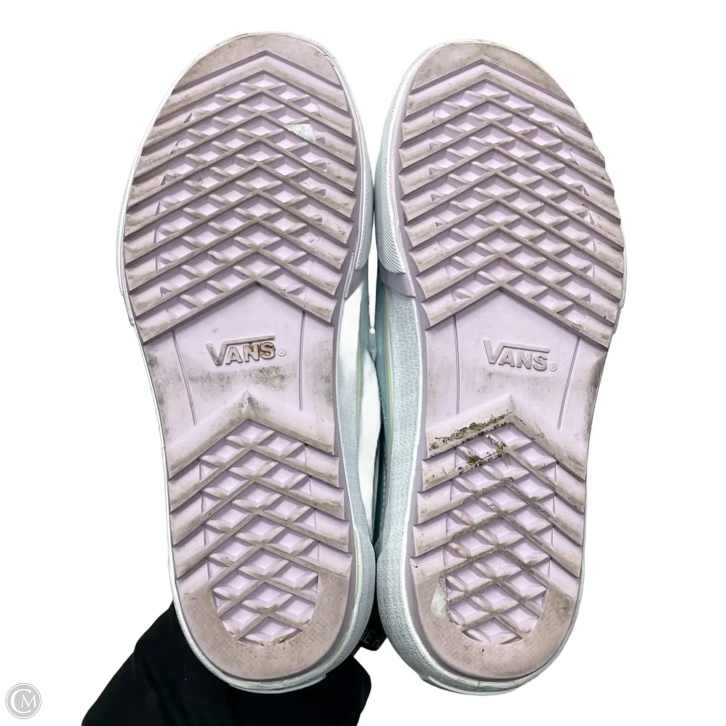 Shoes Sneakers Platform By Vans In Blue & White, Size: 8