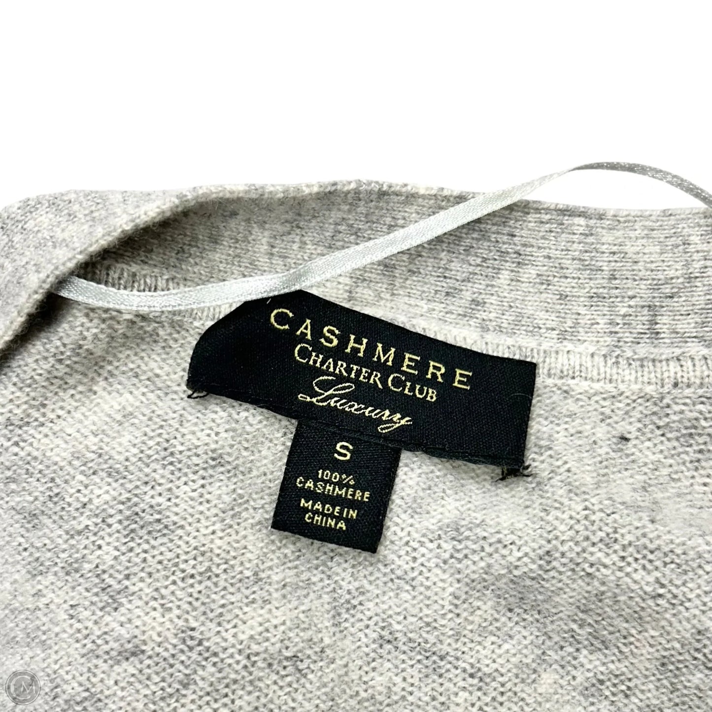 Sweater Cardigan Cashmere By Charter Club In Grey, Size: S
