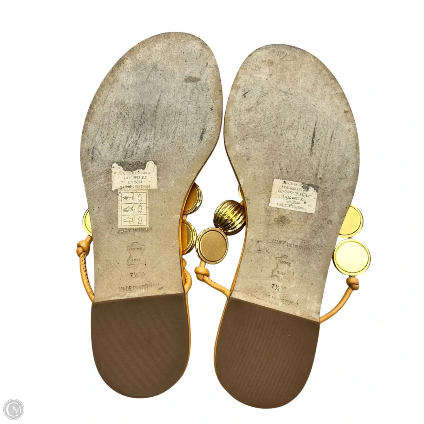 Sandals Designer By Tory Burch In Orange, Size: 7.5