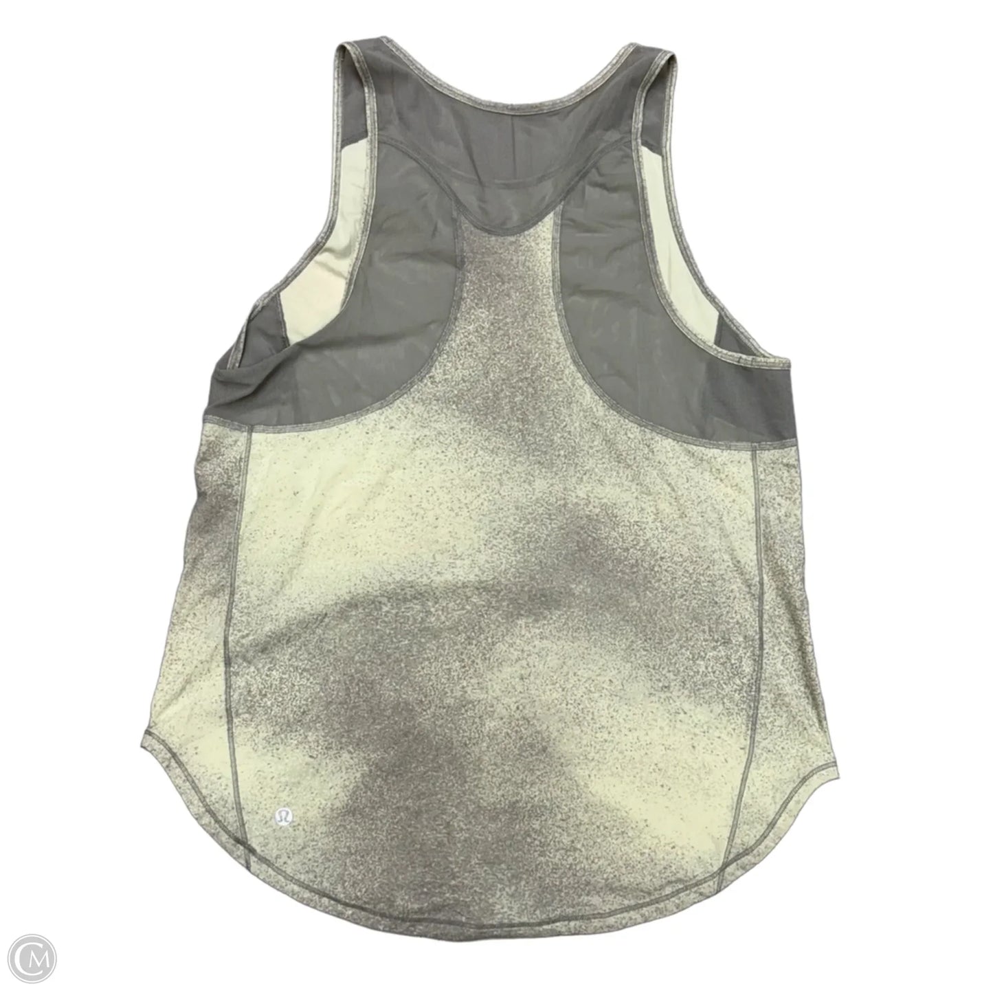 Athletic Tank Top By Lululemon In Grey & Yellow, Size: S