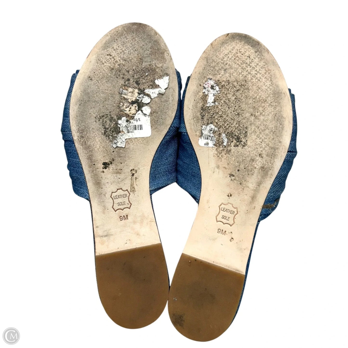Sandals Designer By Tory Burch In Blue Denim, Size: 9