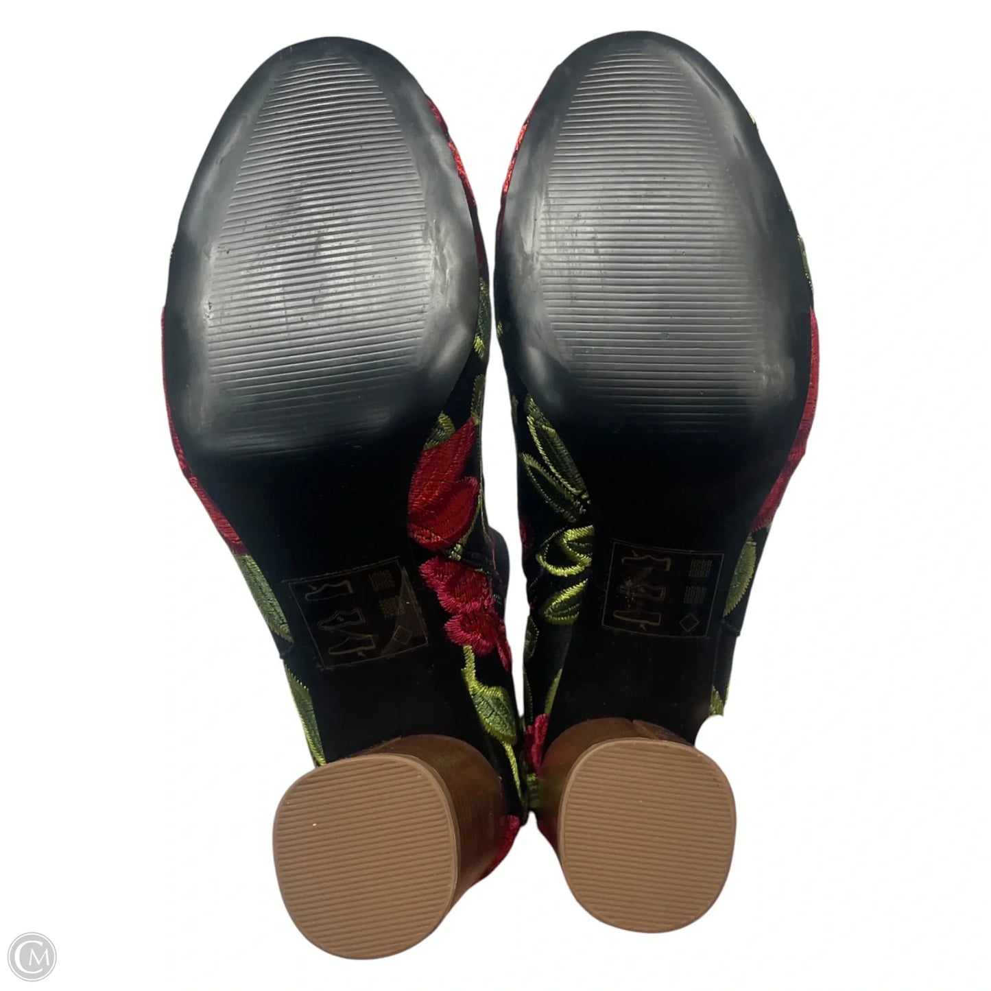 Boots Ankle Heels By Market & Spruce In Floral Print, Size: 8.5