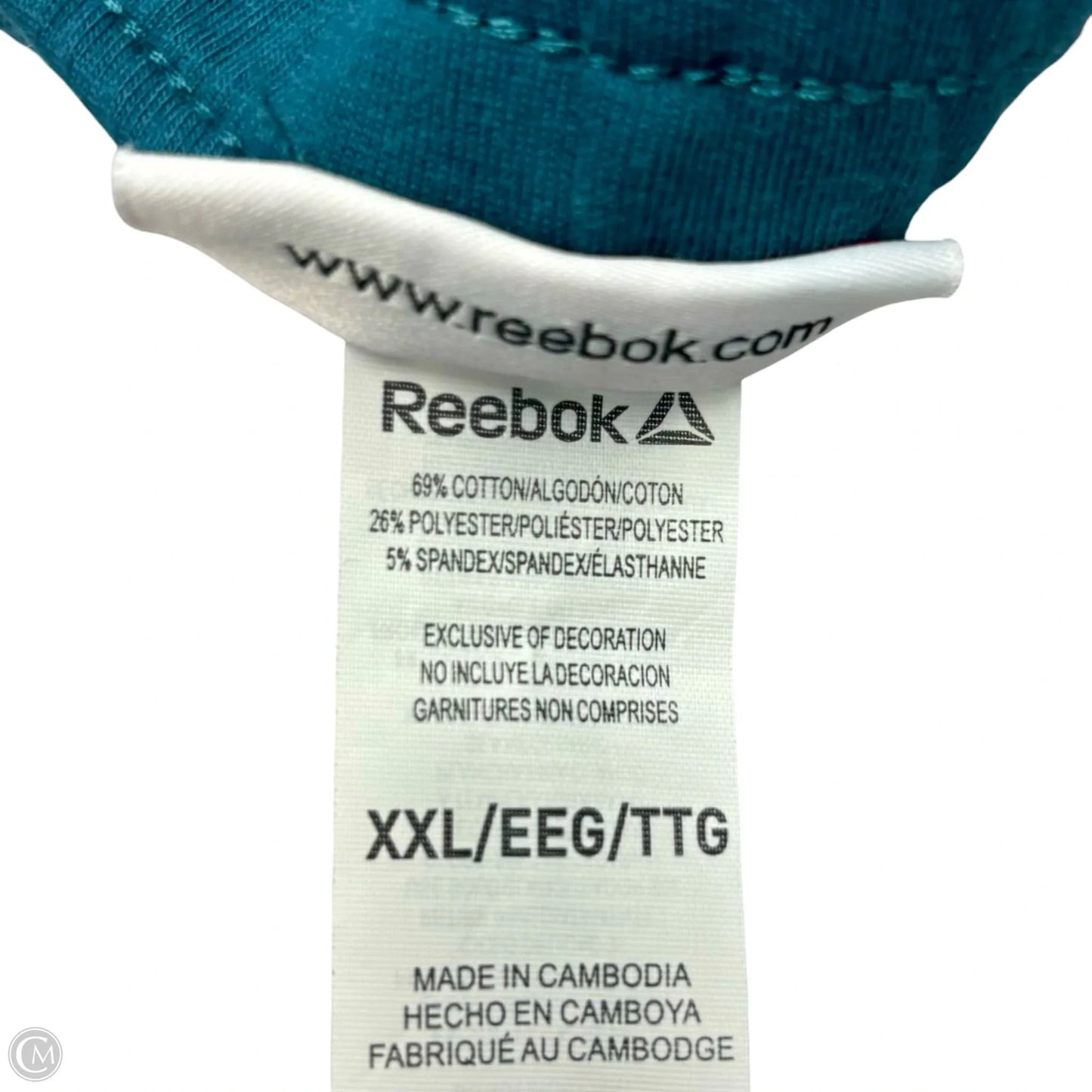 Athletic Shorts 2pc By Reebok In Teal, Size: 2x