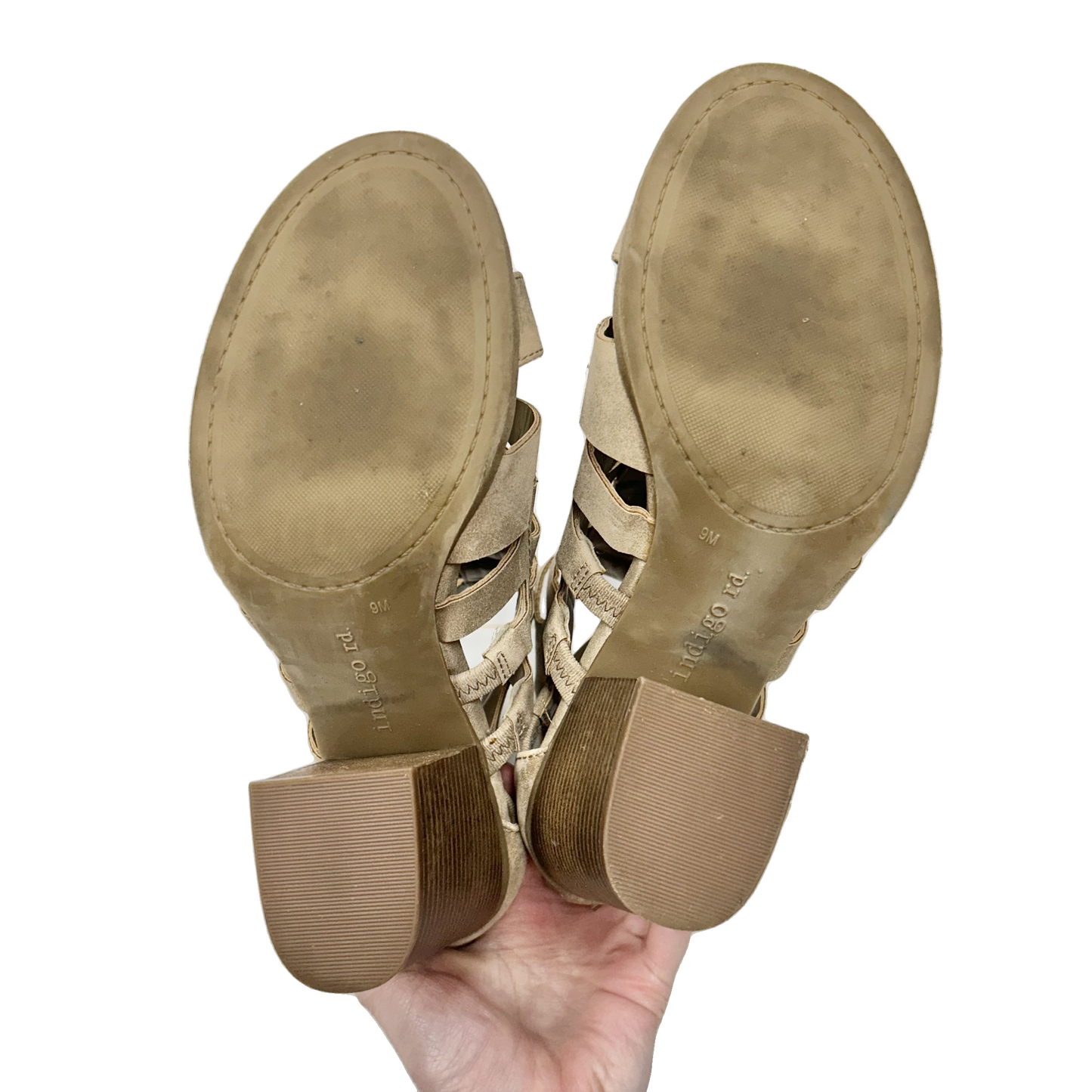 Sandals Heels Block By Indigo Rd In Tan, Size: 9