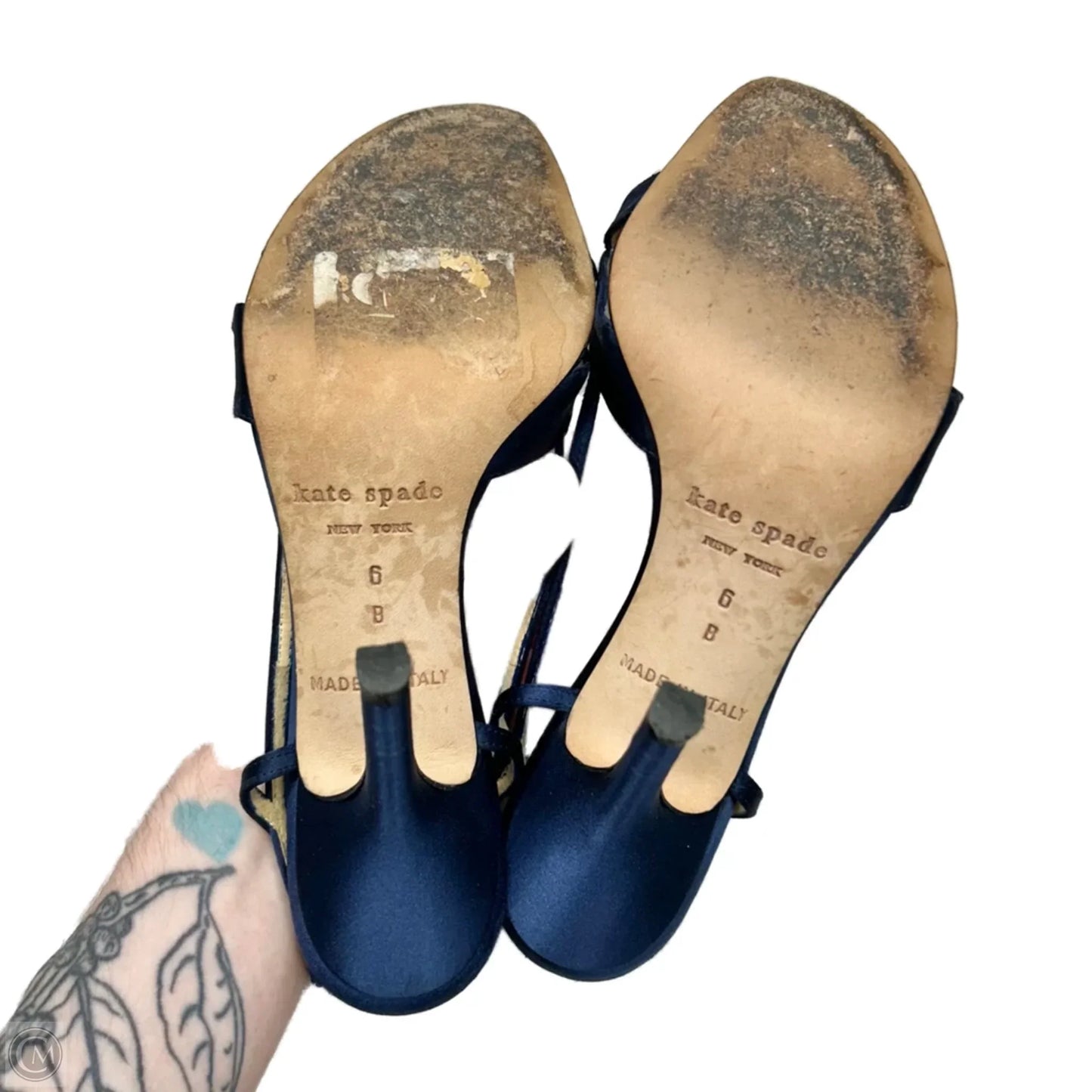 Sandals Designer By Kate Spade In Navy, Size: 6