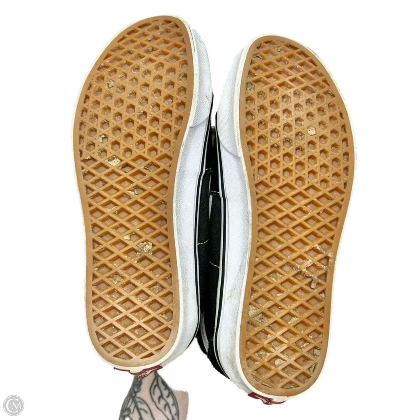 Shoes Sneakers By Vans In Black & White, Size: 8