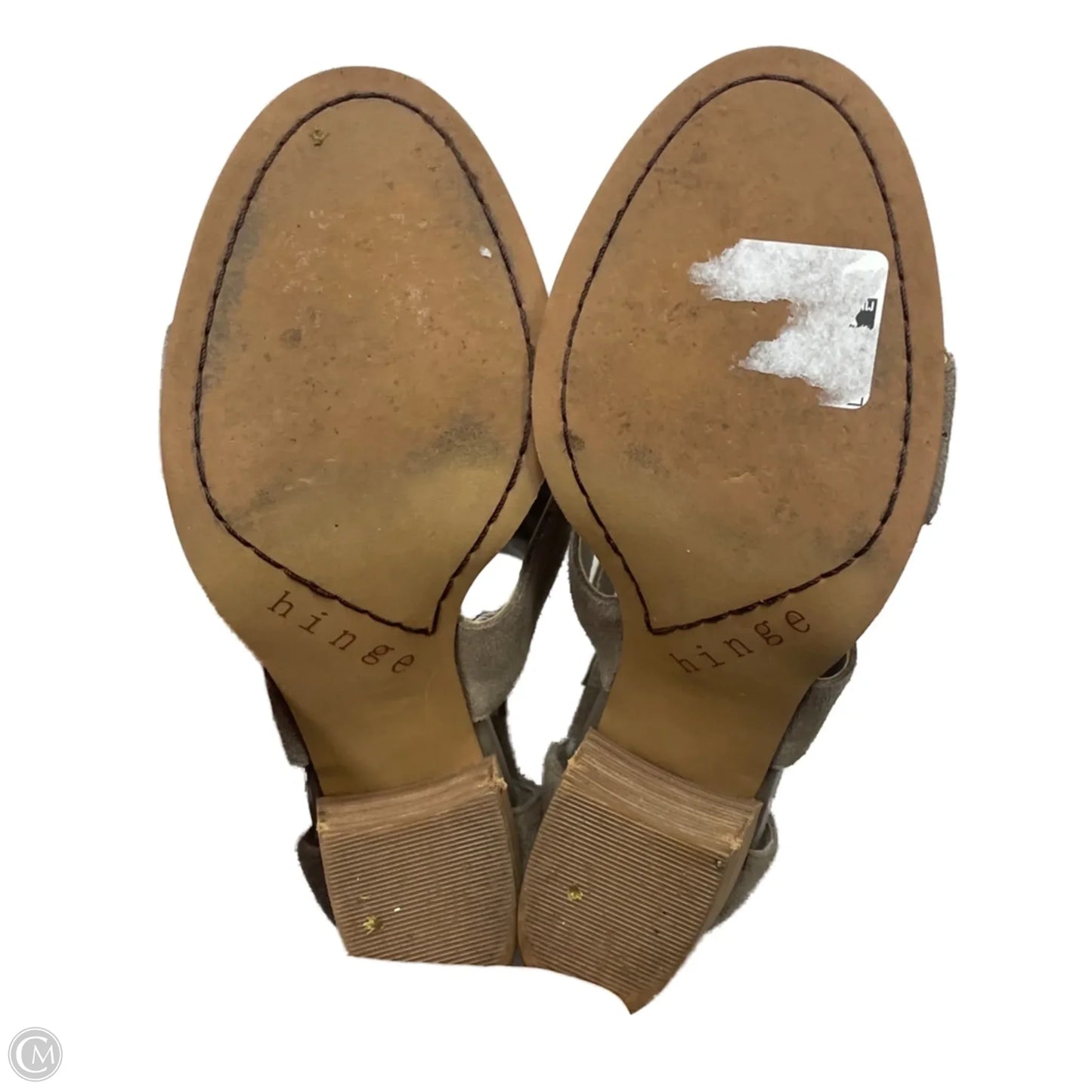 Sandals Heels Block By Hinge In Tan, Size: 6.5