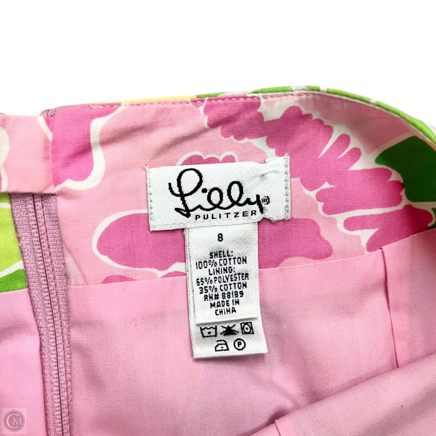 Skirt Designer By Lilly Pulitzer In Green & Pink, Size: M