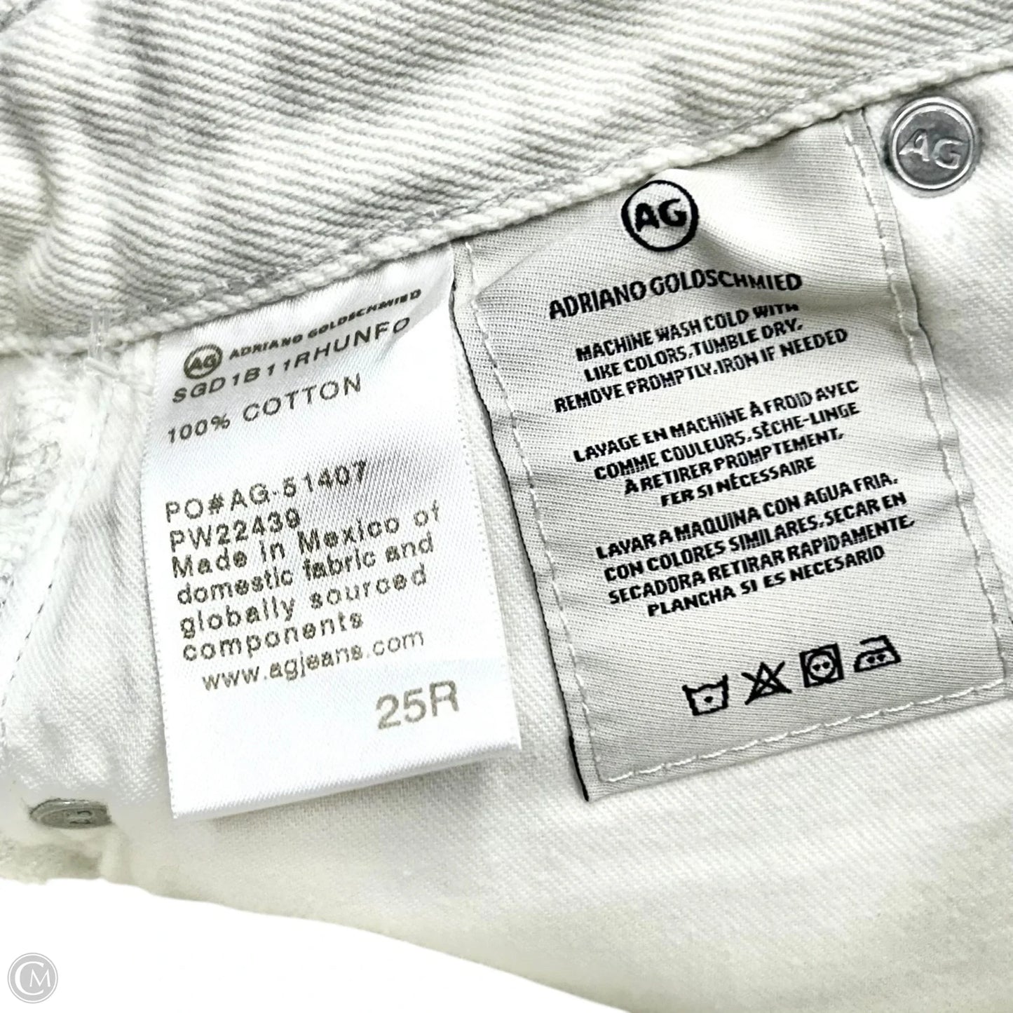 Shorts By Ag Jeans In Cream Denim, Size: 0