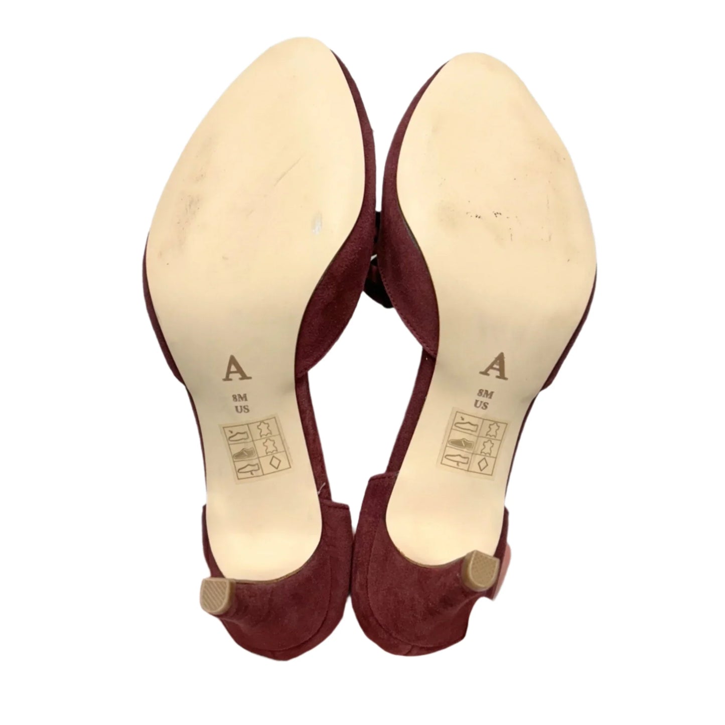 Shoes Heels Stiletto By Anthropologie In Maroon, Size: 8