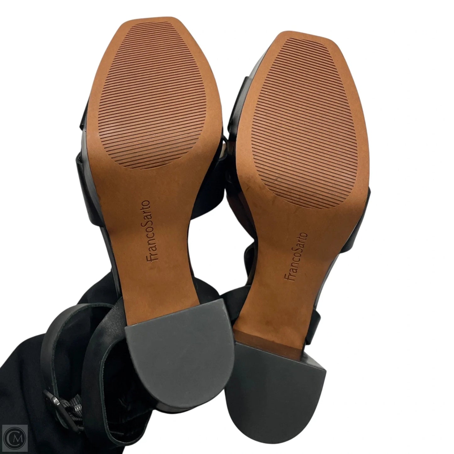 Sandals Heels Block By Franco Sarto In Black, Size: 11