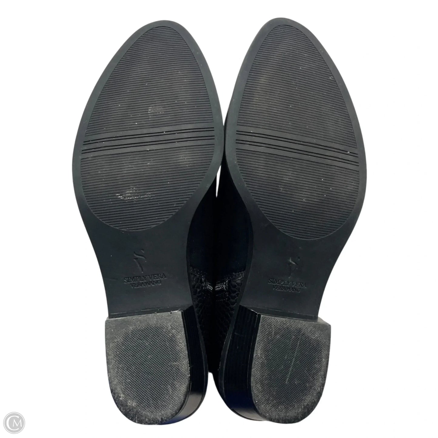 Boots Ankle Heels By Simply Vera In Black, Size: 8