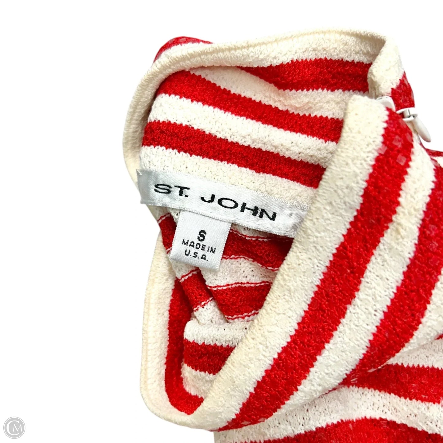 Top Sleeveless Luxury Designer By St John Collection In Red & White, Size: S