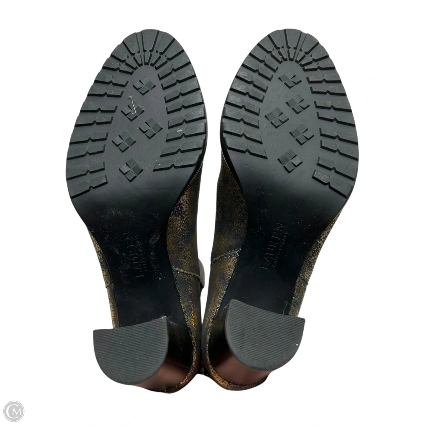 Boots Ankle Heels By Lauren By Ralph Lauren In Gold, Size: 6.5