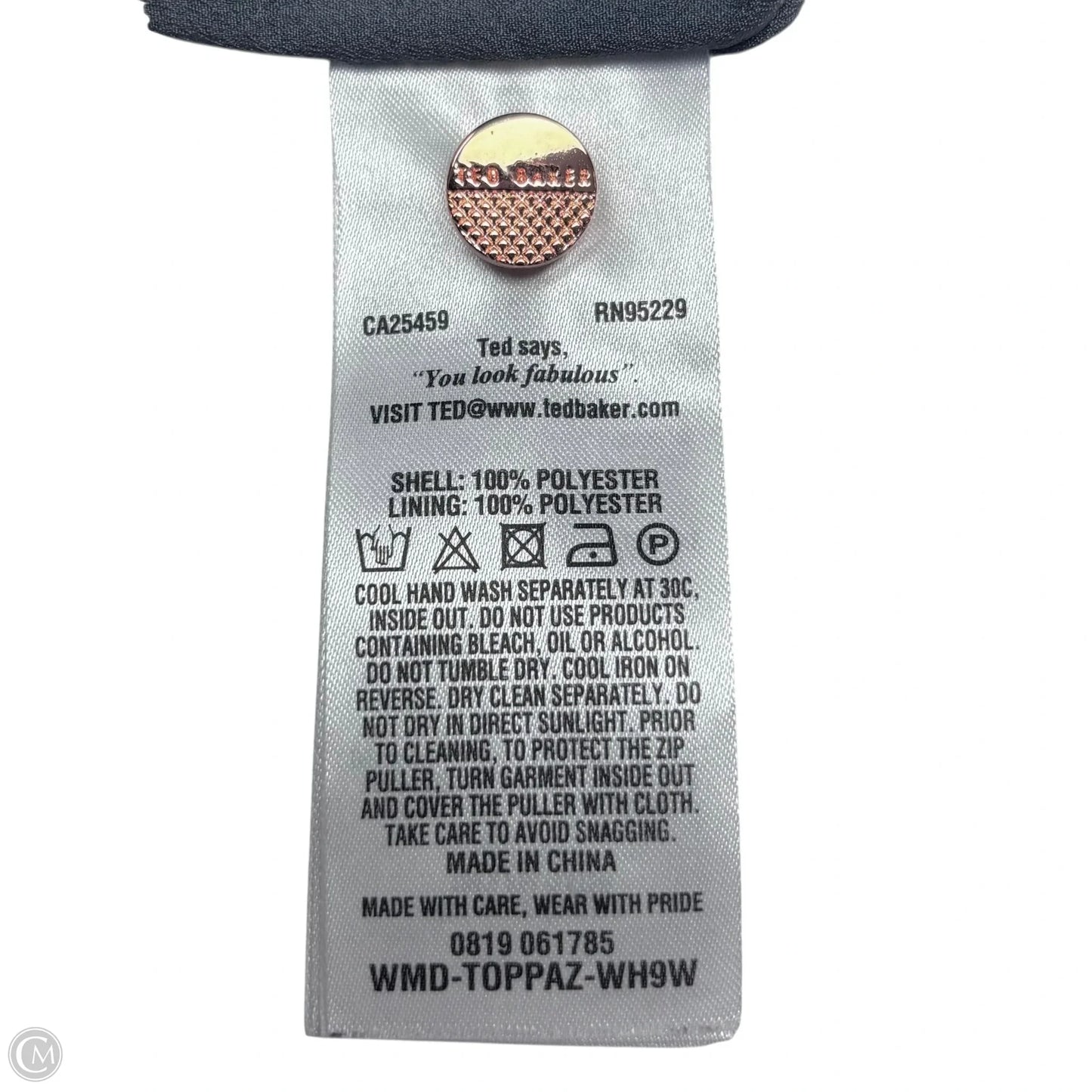 Dress Casual Midi By Ted Baker In Grey & White, Size: Xs