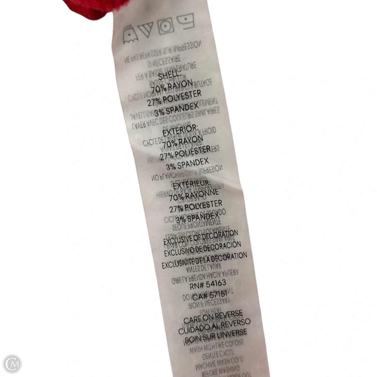 Dress Casual Short By Calvin Klein In Gold & Red, Size: 3x