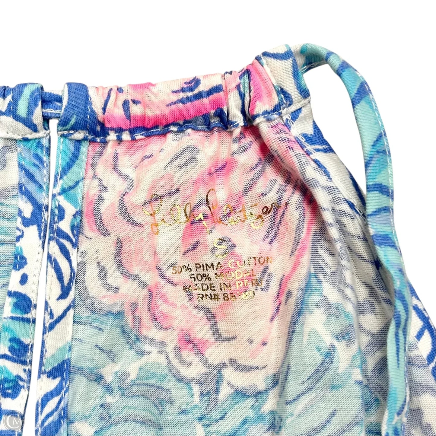 Top Sleeveless Designer By Lilly Pulitzer In Blue & Pink, Size: S