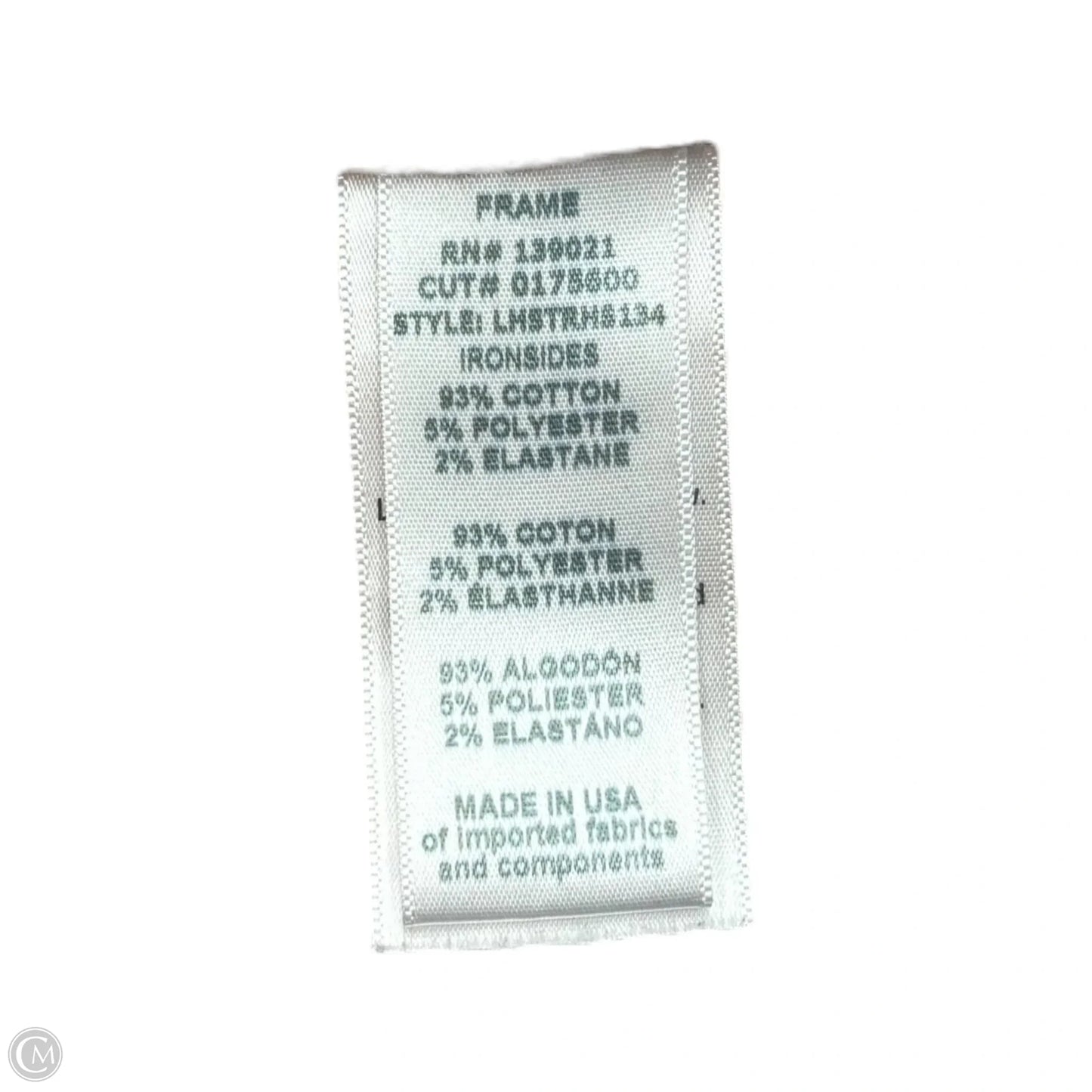 Jeans Straight By Frame In Blue Denim, Size: 0