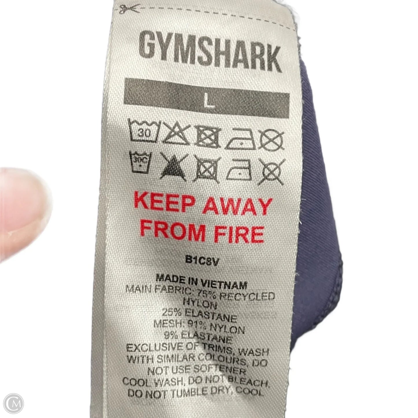 Athletic Leggings By Gym Shark In Navy, Size: L