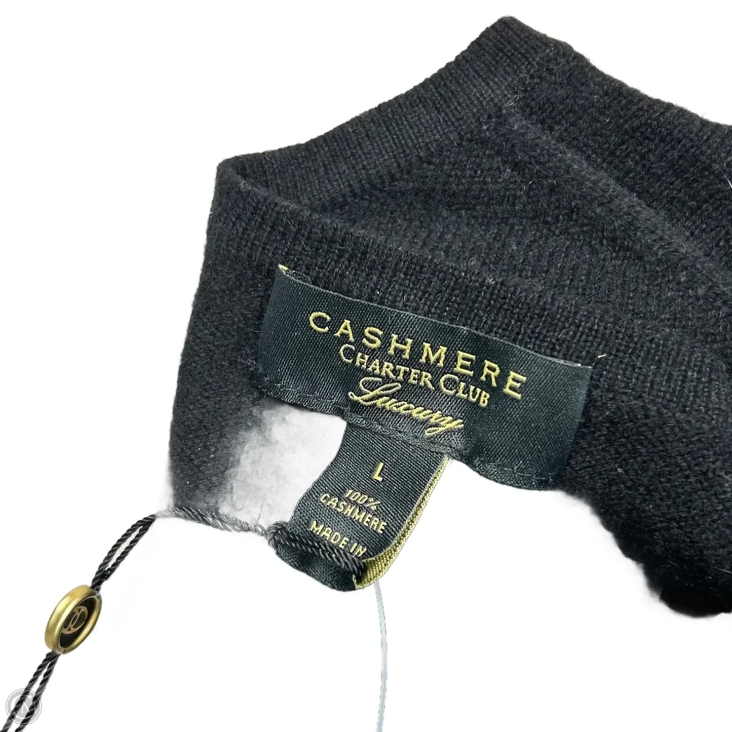 Sweater Cashmere By Charter Club In Black, Size: L