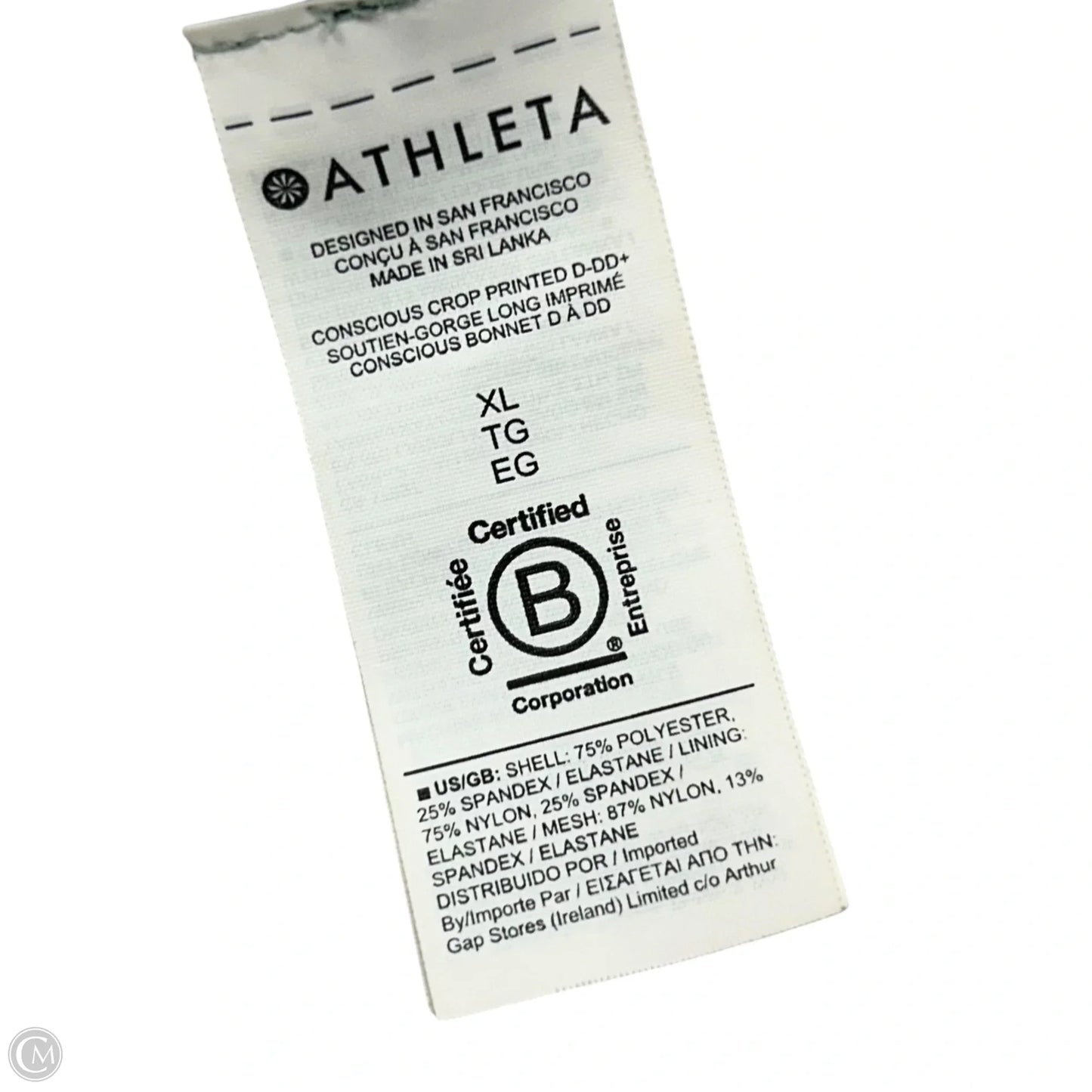 Athletic Bra By Athleta In Blue & Pink, Size: Xl