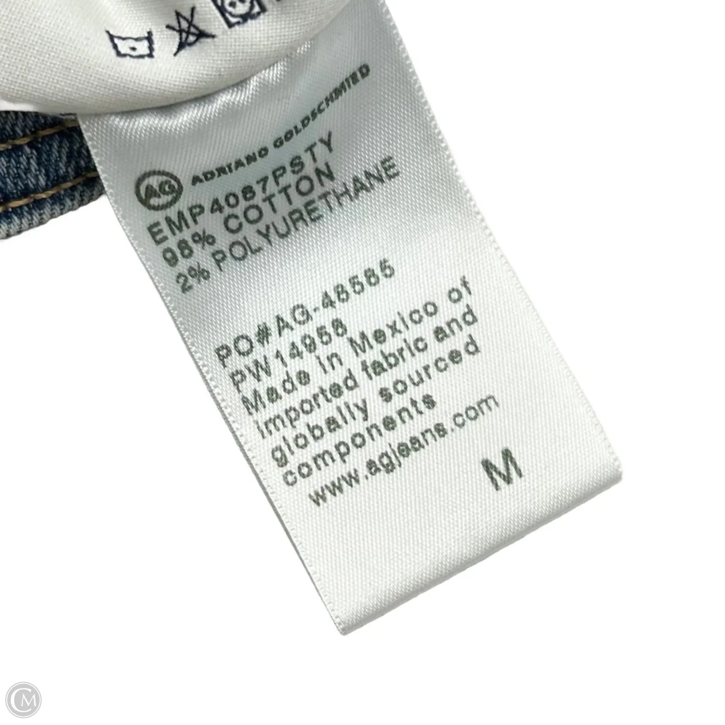 Jacket Denim By Ag Jeans In Blue Denim, Size: M