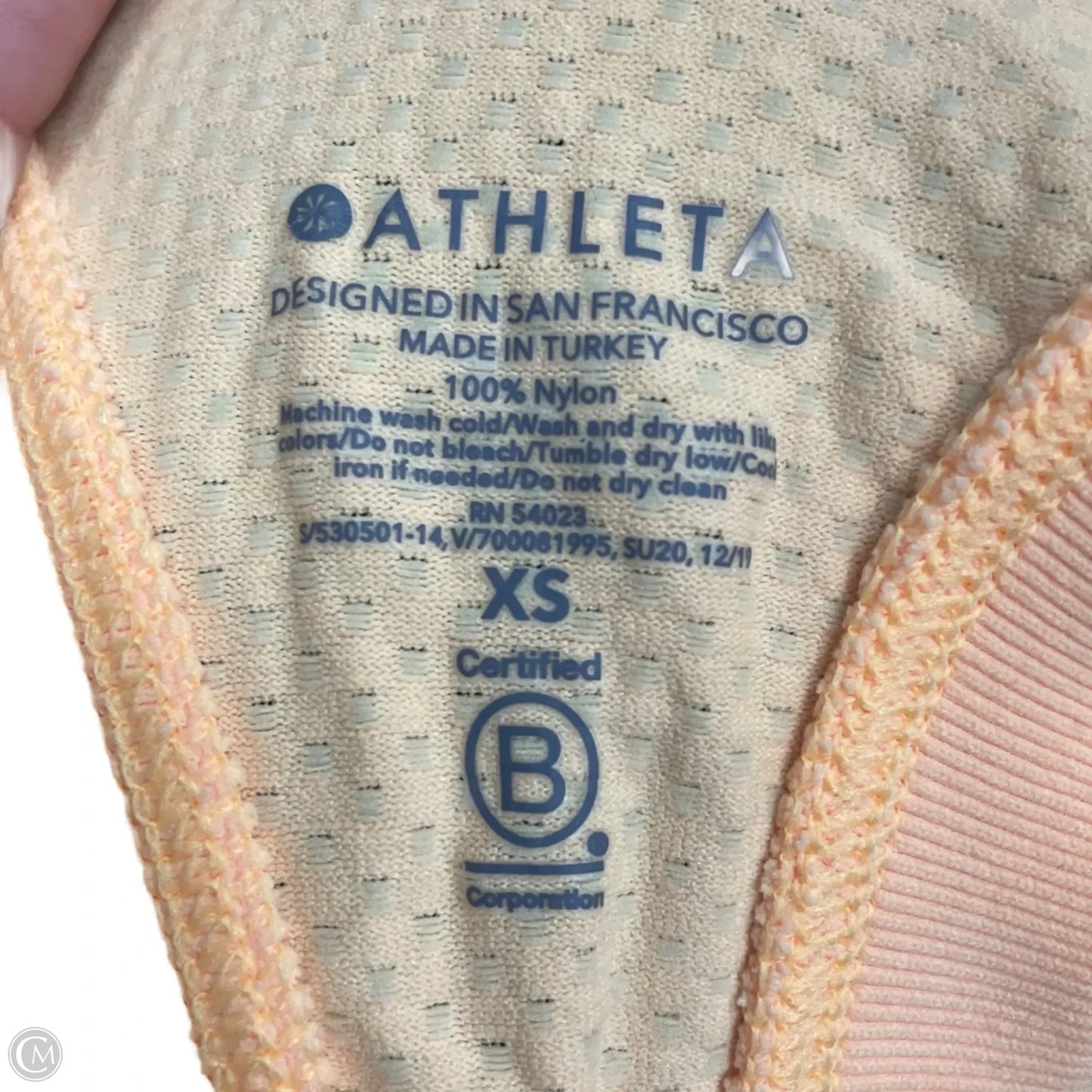 Athletic Tank Top By Athleta In Yellow, Size: Xs