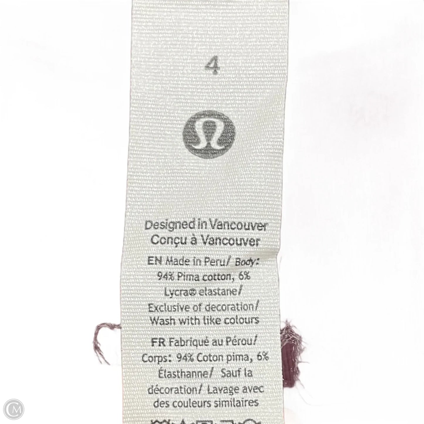 Athletic Top Short Sleeve By Lululemon In Maroon, Size: S