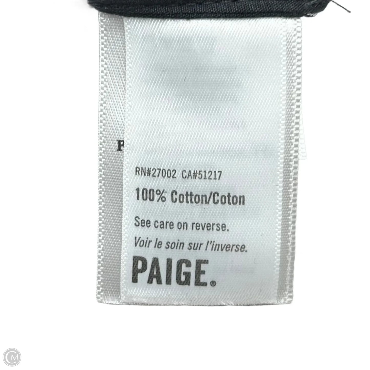 Top Long Sleeve By Paige In Black & White, Size: S