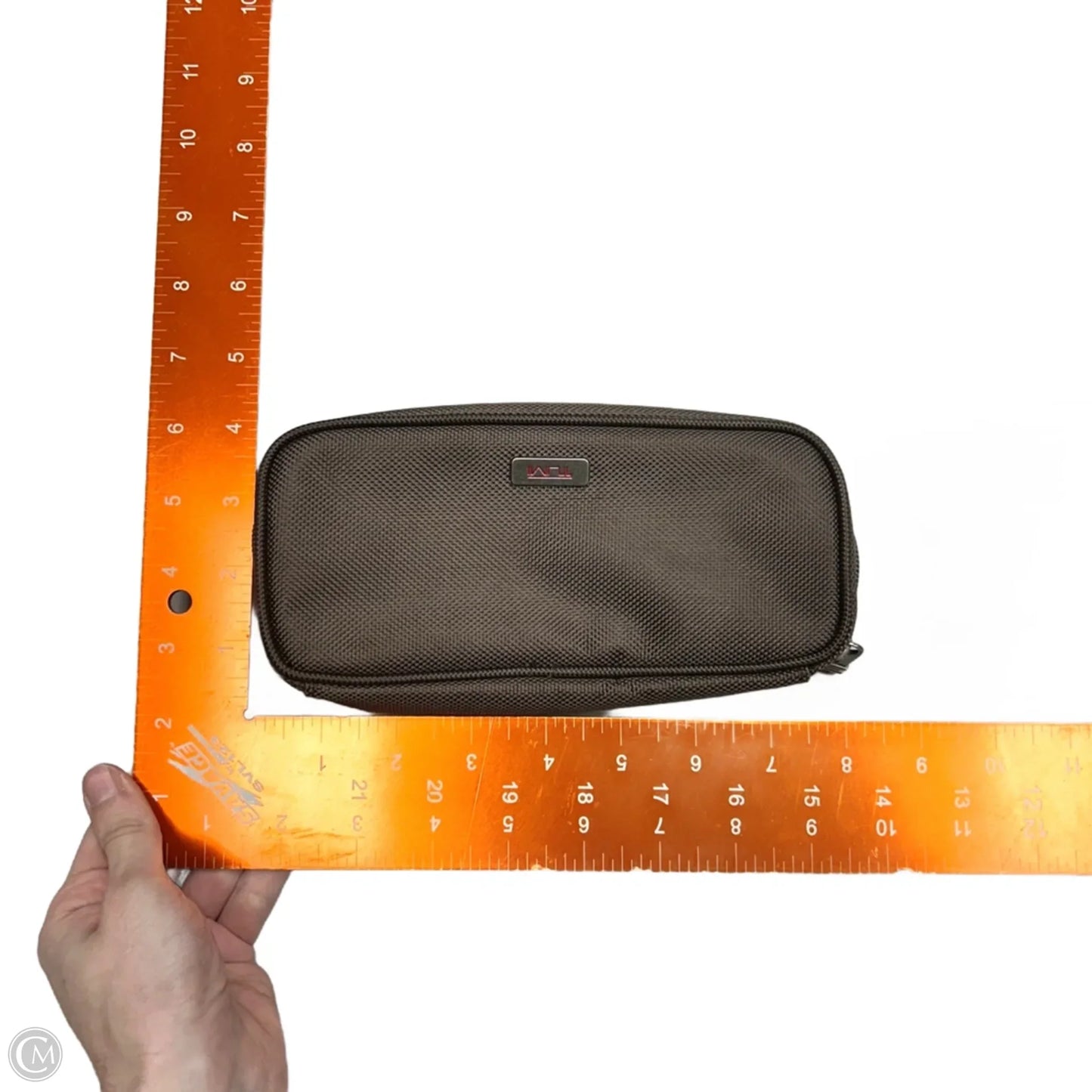 Makeup Bag Designer By Tumi, Size: Small