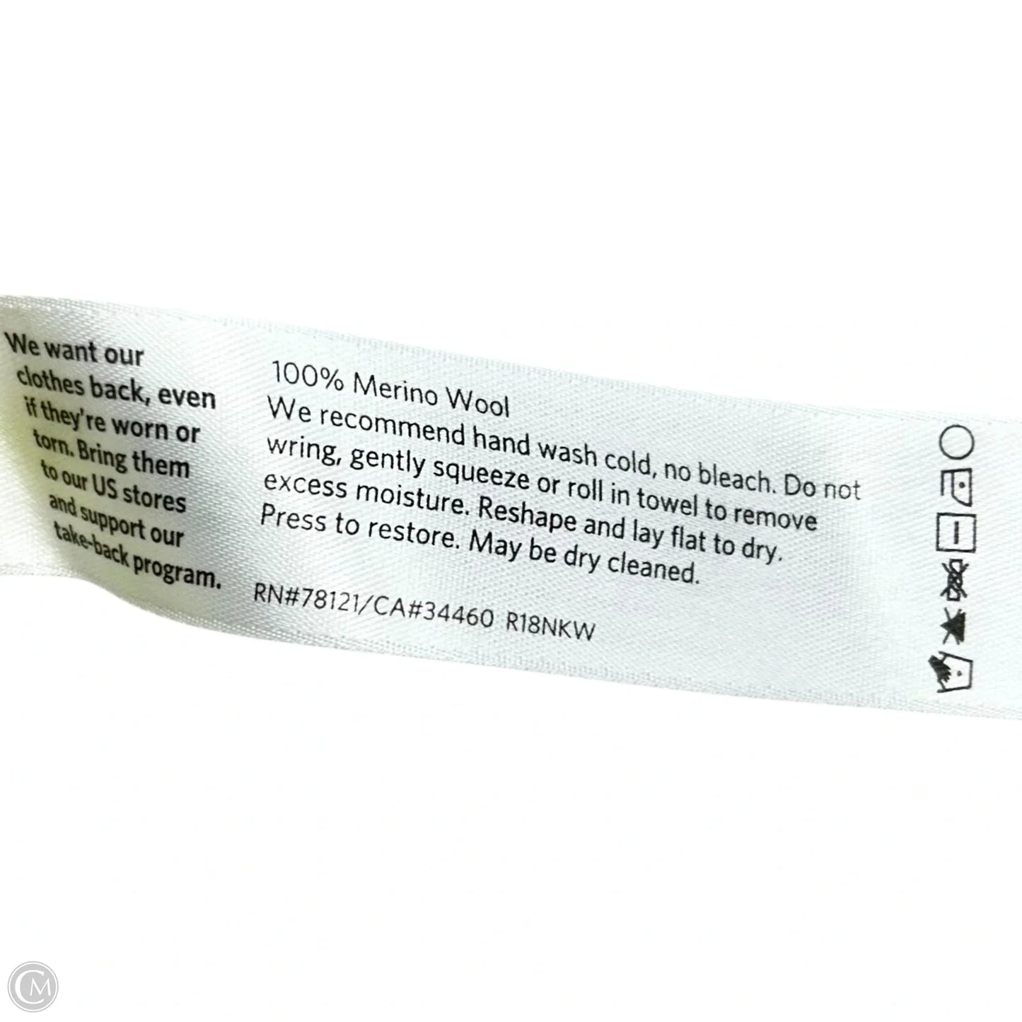 Sweater By Eileen Fisher In Green & White, Size: L