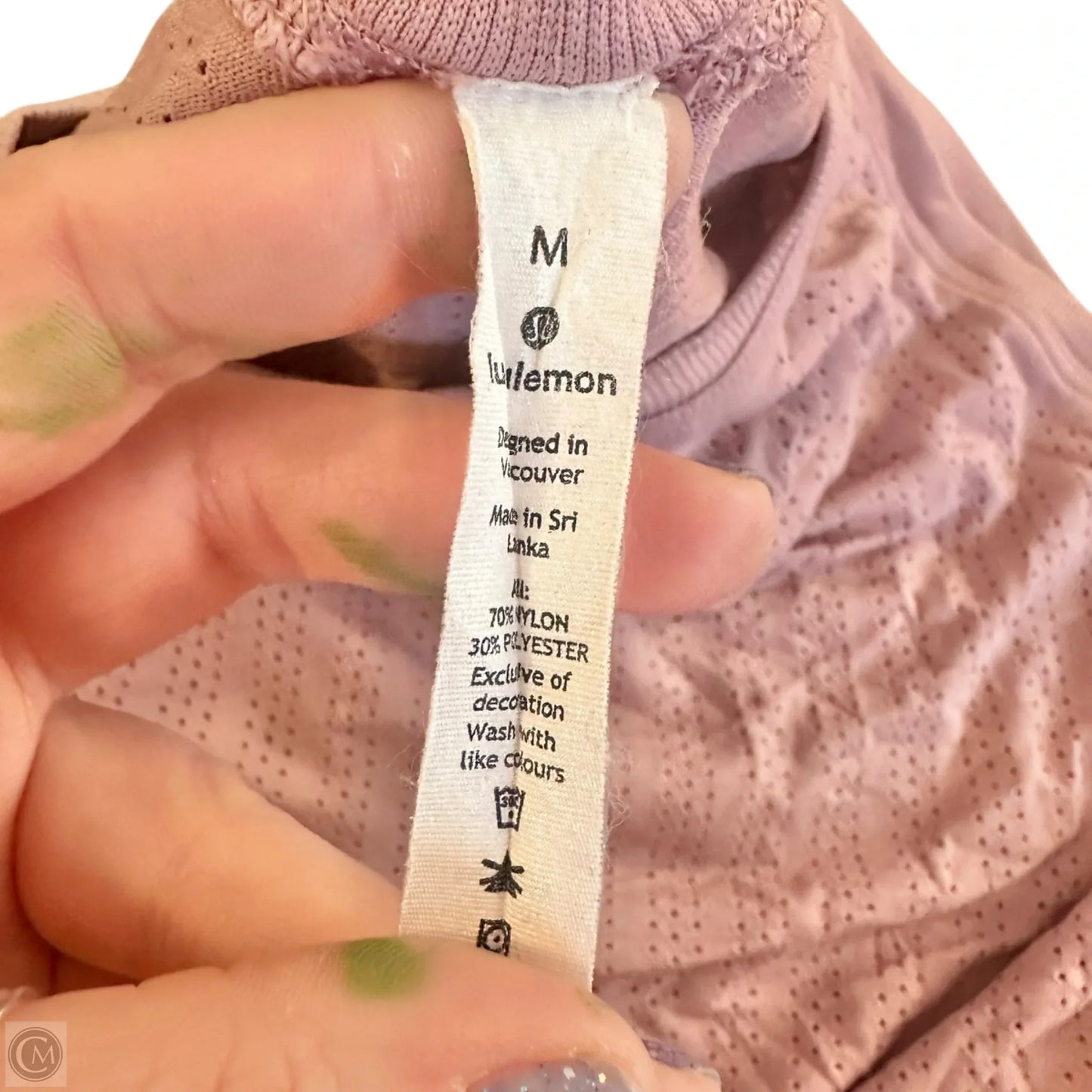 Athletic Tank Top By Lululemon In Mauve, Size: M