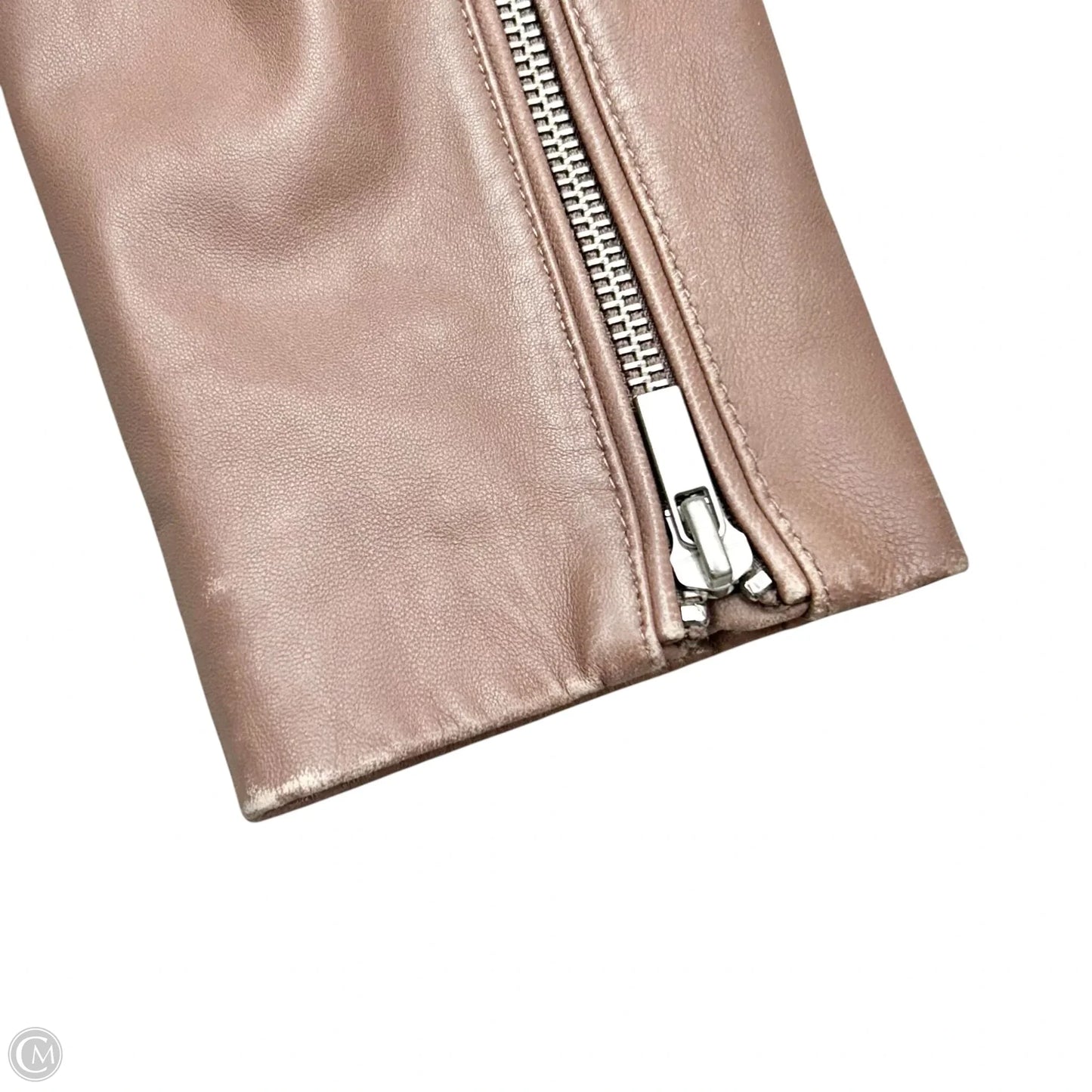 Jacket Moto By Badgley Mischka In Mauve, Size: S