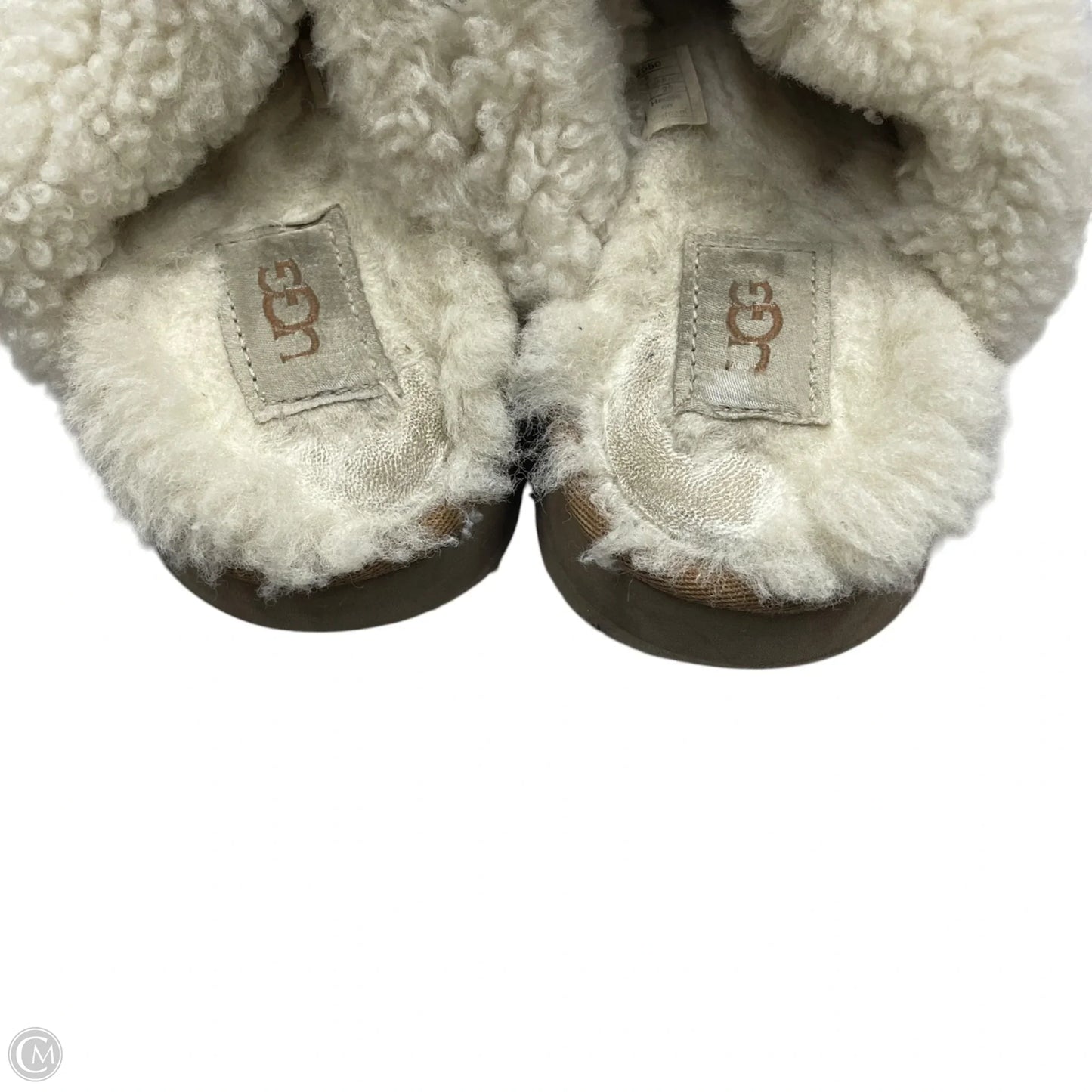 Slippers Designer By Ugg In Tan, Size: 8