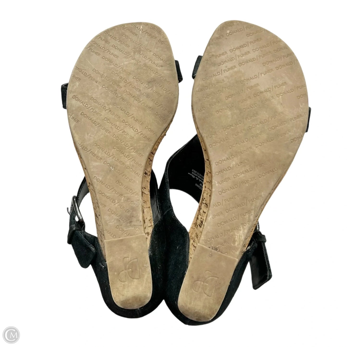 Sandals Heels Wedge By Donald Pliner In Black, Size: 7
