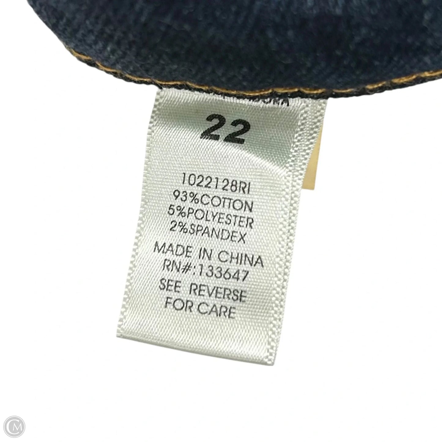 Jeans Straight By Mollu Isadora In Blue Denim, Size: 22