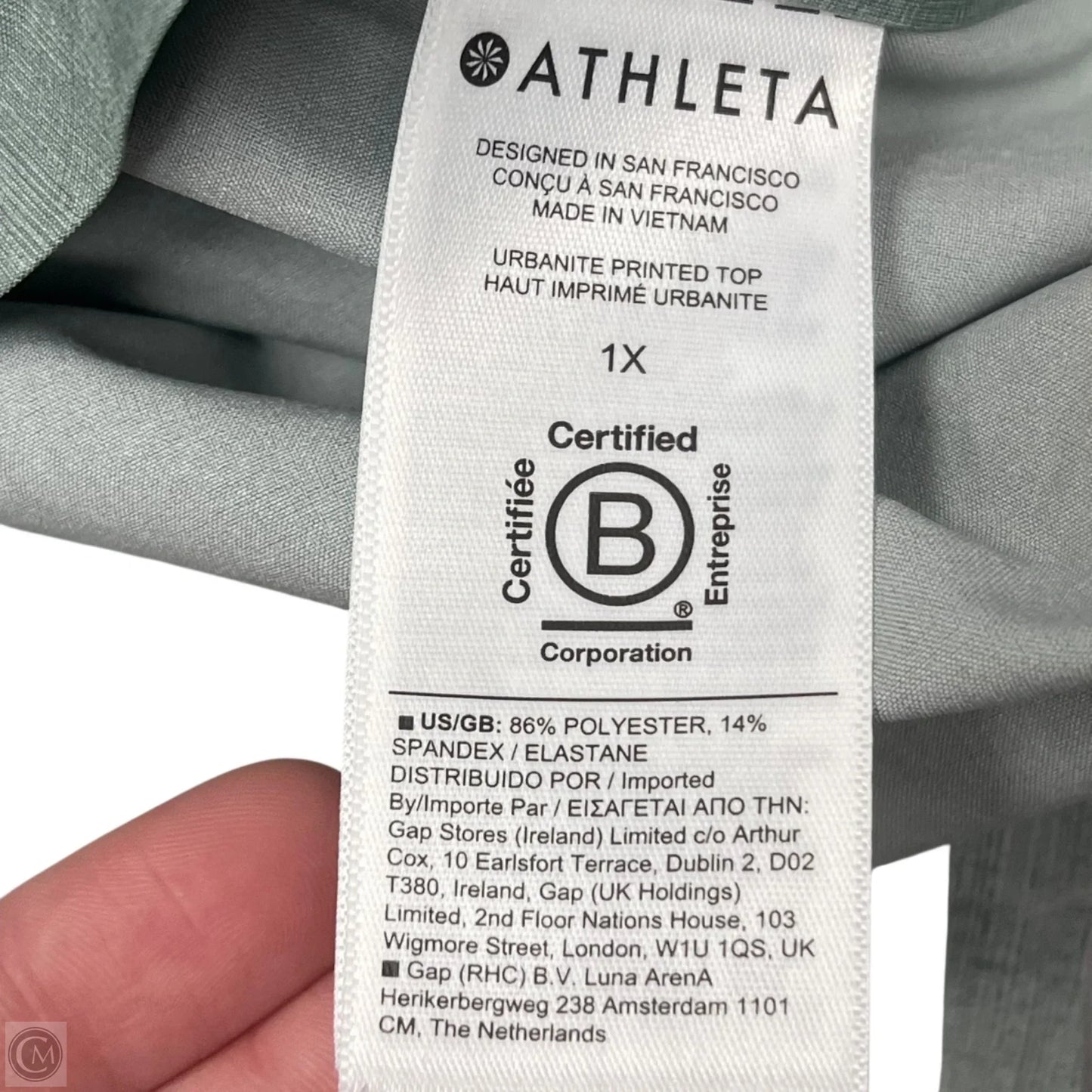 Top Long Sleeve By Athleta In Green, Size: 1x