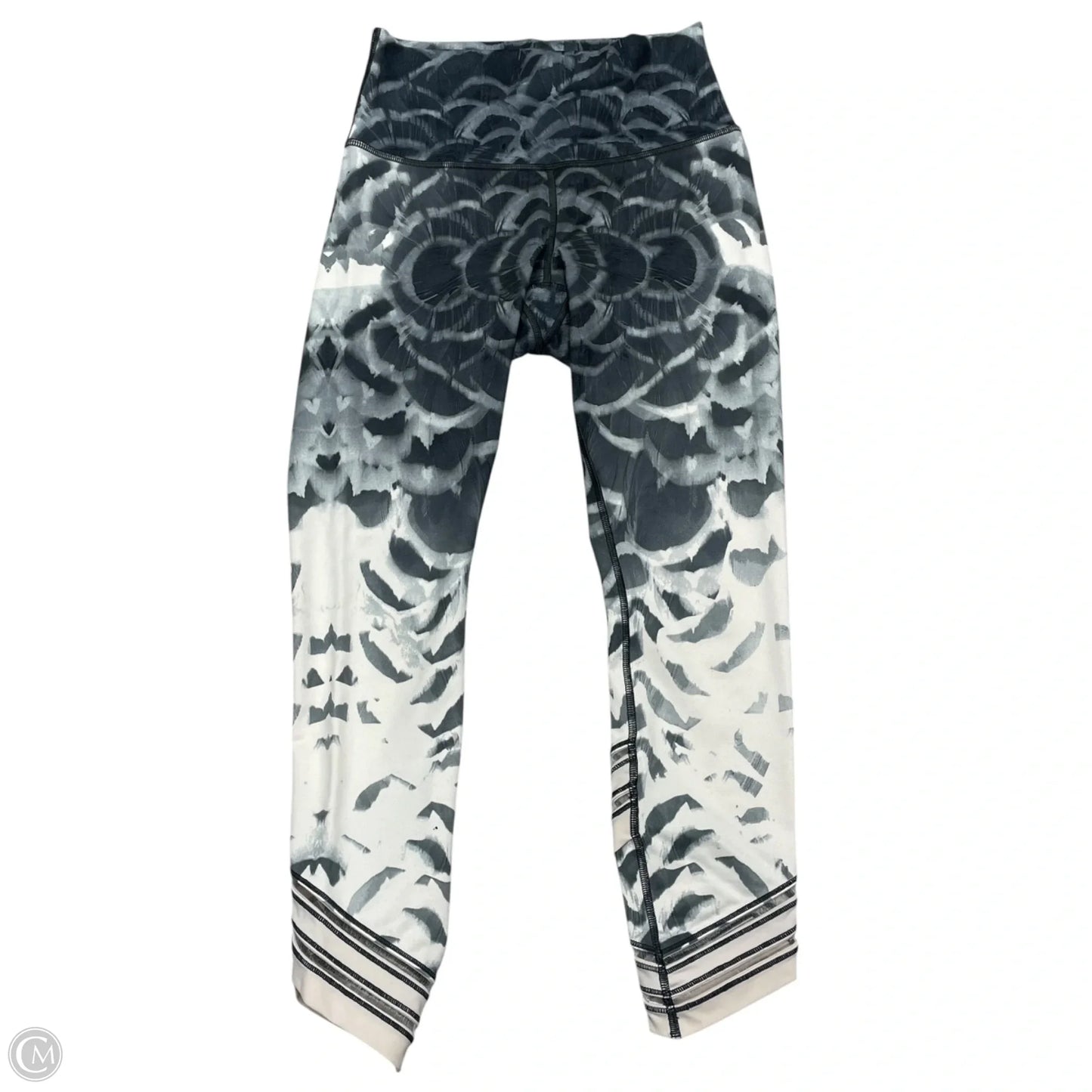 Athletic Leggings By Lululemon In Grey & White, Size: S