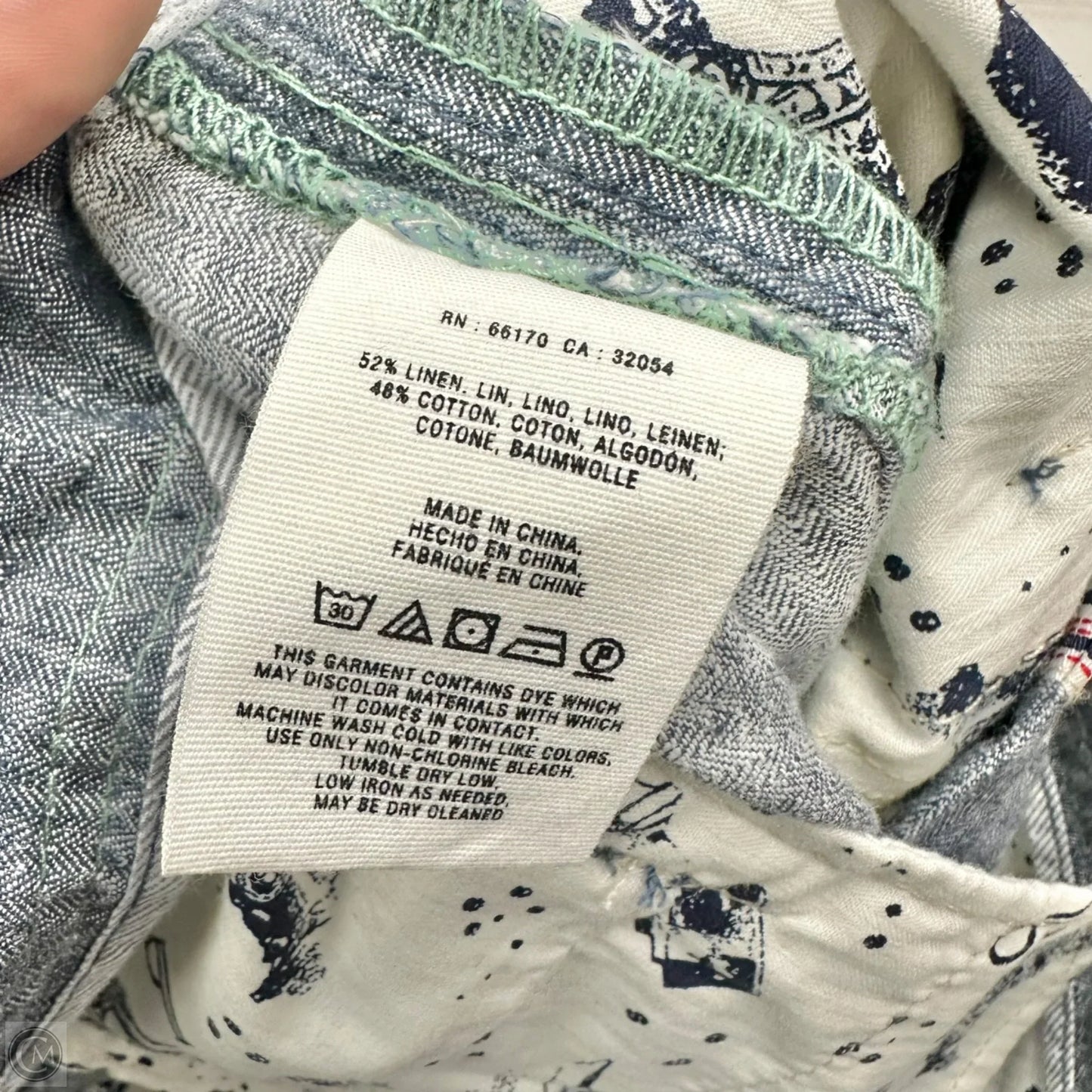 Pants Linen By Pilcro In Blue, Size: 4p