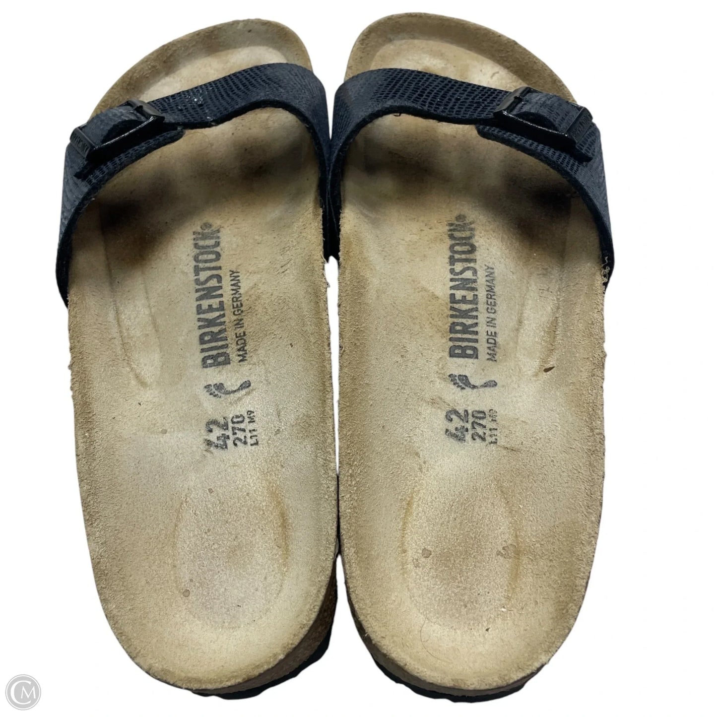 Sandals Flats By Birkenstock In Black, Size: 11